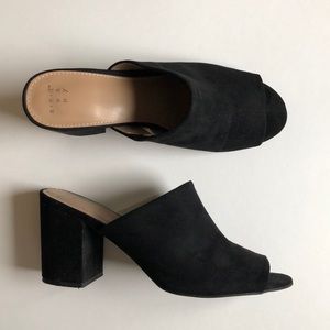 Target A New Day Didi Black Heel Mules
